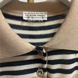 Women's Striped Sweater - Tan and Black